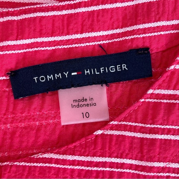 Tommy Hilfiger Striped Sleeveless Crew Neck Short Shift Dress Size 10 - Picture 12 of 12